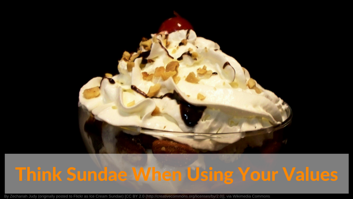 Think Sundae When Using Your Values